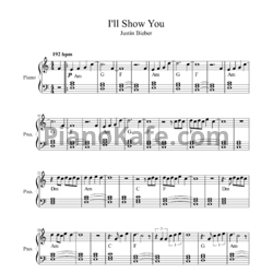 Ноты Justin Bieber - I'll show you - предпросмотр