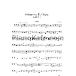 Ноты Фредерик Шопен - Ноктюрна (Op. 27 №2) для баса - предпросмотр