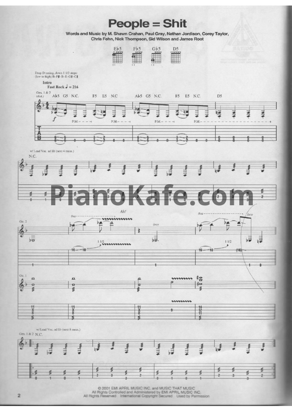 Ноты Slipknot - Iowa (Книга нот) - PianoKafe.com