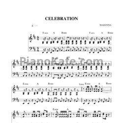 Ноты Madonna - Celebration - предпросмотр