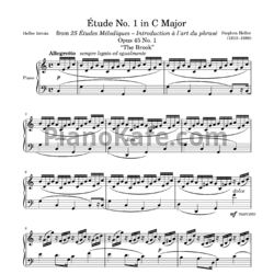 Ноты Стефан Хеллер - Этюд (Op. 45, №1) до мажор - предпросмотр