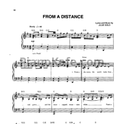 Ноты Bette Midler - From a distance (Piano solo) - предпросмотр