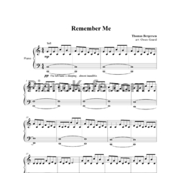 Ноты Thomas Bergersen - Remember me - предпросмотр