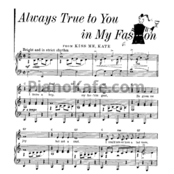 Ноты Cole Porter - Always true to you in my fashion - предпросмотр