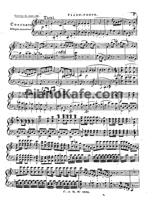 Ноты Карл Черни - Концерт для фортепиано с оркестром (Op. 28, клавир) - PianoKafe.com