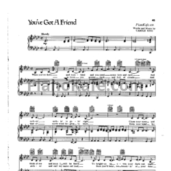 Ноты Carole King - You've got a friend - предпросмотр