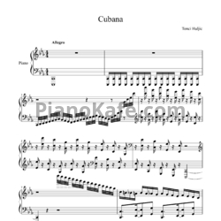 Ноты Tonci Huljic - Cubana - предпросмотр