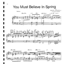 Ноты Bill Evans - You must believe in spring - предпросмотр