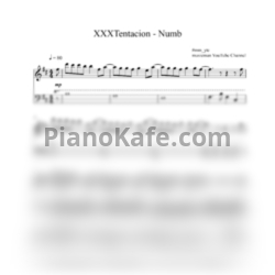 Ноты XXXTentacion - Numb - предпросмотр