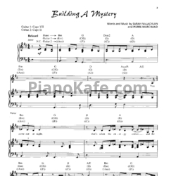 Ноты Sarah McLachlan - Building a mystery - предпросмотр