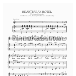 Ноты Elvis Presley - Heartbreak hotel - предпросмотр