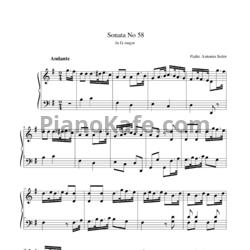 Ноты Antonio Soler - Sonata No. 58 in G major - предпросмотр