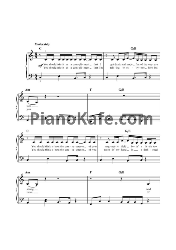Ноты Taylor Swift - Gorgeous (Версия 2) - PianoKafe.com