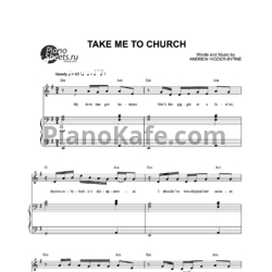 Ноты Hozier - Take me to church - предпросмотр