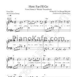 Ноты Alessia Cara - How far I'll go - предпросмотр