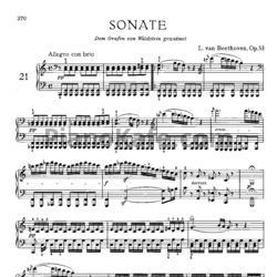 Ноты Л. В. Бетховен - Соната (Op. 53) - предпросмотр