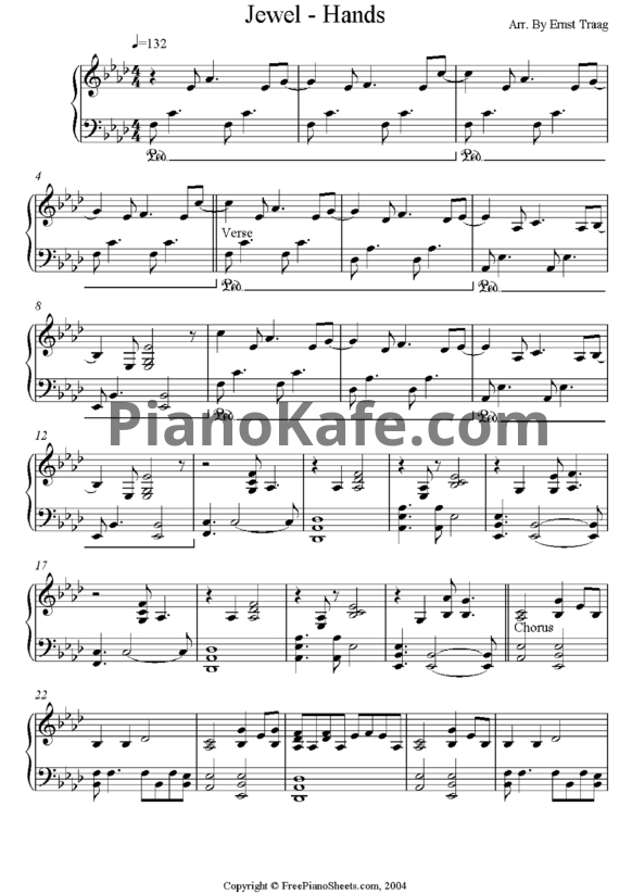 Ноты Jewel - Hands - PianoKafe.com