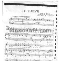 Ноты Elvis Presley - I believe - предпросмотр