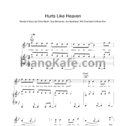 Ноты Coldplay - Hurts like heaven - предпросмотр