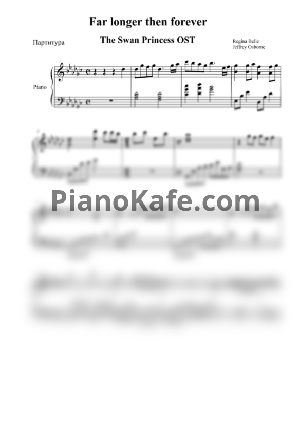 Ноты Lex De Azevedo - Far longer than forever (Piano cover) - PianoKafe.com