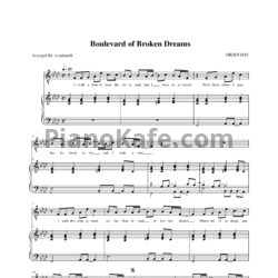 Ноты Green Day - Boulevard of broken dreams - предпросмотр