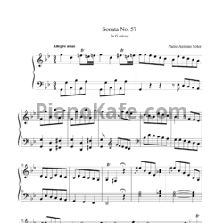 Ноты Antonio Soler - Sonata No. 57 in G minor - предпросмотр