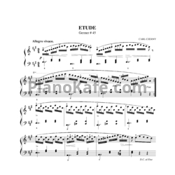 Ноты Карл Черни - Этюд №45 (Г. Гермер) - предпросмотр