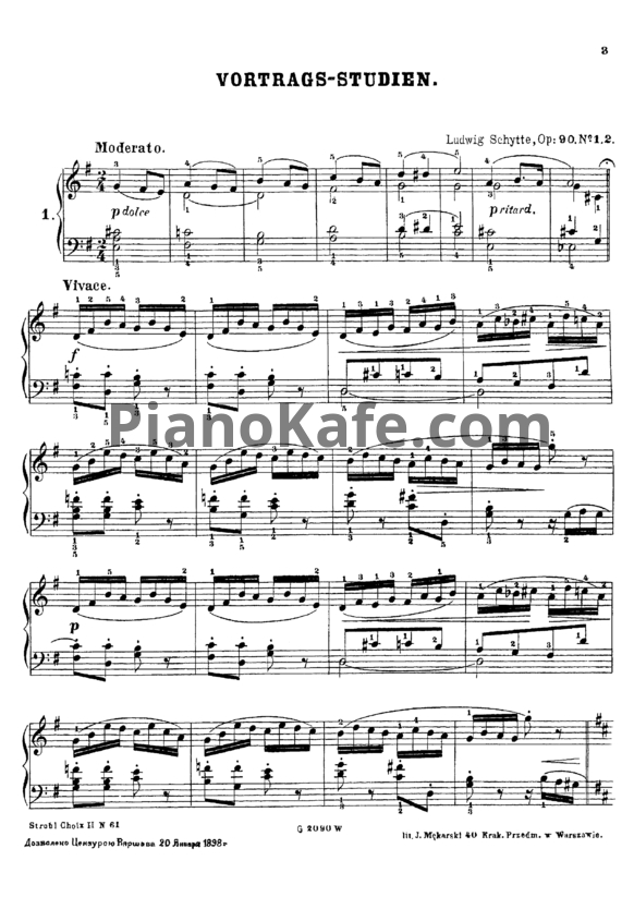 Ноты Людвиг Шитте - 6 Instruktive Vortrags-Studien (Op. 90) - PianoKafe.com