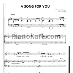 Ноты Michael Buble - A song for you - предпросмотр