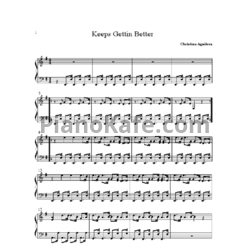 Ноты Christina Aguilera - Keeps getting better - предпросмотр