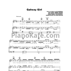 Ноты Ed Sheeran - Galway girl (Версия 2) - предпросмотр