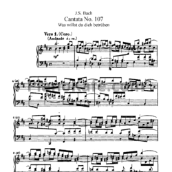Ноты И. Бах - Кантата №107 "Was willst du dich betruben" (BWV 107) - предпросмотр