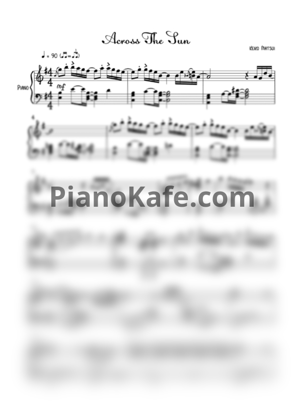 Ноты Keiko Matsui - Across the sun - PianoKafe.com