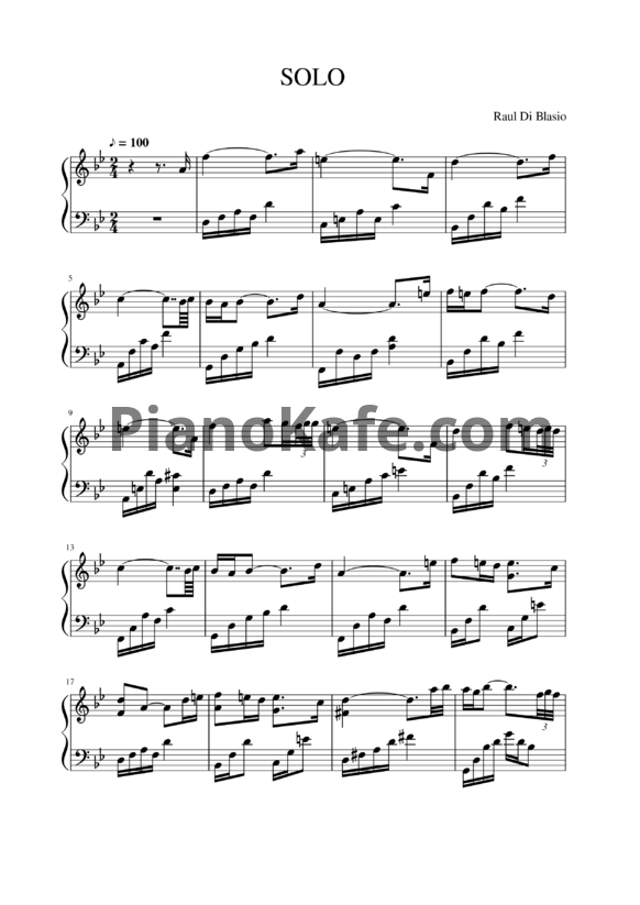 Ноты Raul Di Blasio - Solo - PianoKafe.com