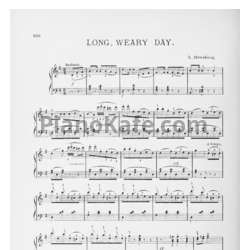 Ноты Л. Гоббартс - Длинный, утомительный день. Пьеса для фортепиано - предпросмотр