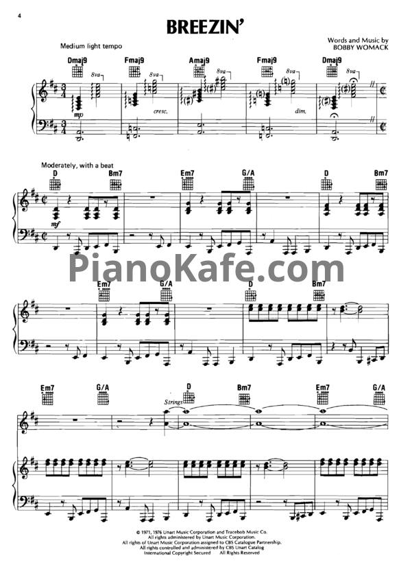 Ноты George Benson - Breezin' - PianoKafe.com