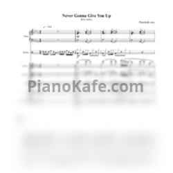 Ноты Rick Astley - Never gonna give you up (Партитура и партии)