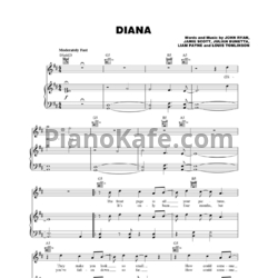 Ноты One Direction - Diana (Версия 2) - предпросмотр