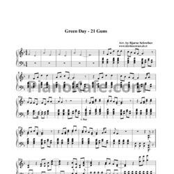 Ноты Green Day - 21 guns