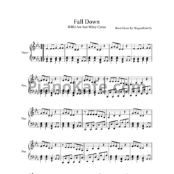 Ноты Will.I.Am feat. Miley Cyrus - Fall down - предпросмотр