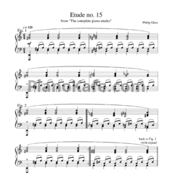 Ноты Philip Glass - Etude №15 - предпросмотр