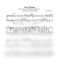 Ноты Paul Romero & Rob King - Lava theme - предпросмотр