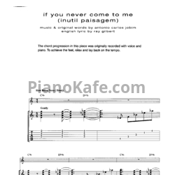 Ноты Antonio Carlos Jobim - If you never come to me (Inutil paisagem) (Voice and Guitar tabs) - предпросмотр