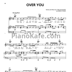 Ноты Daughtry - Over you - предпросмотр