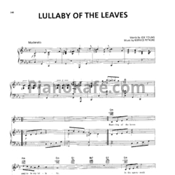 Ноты Bernice Petkere - Lullaby of the leaves - предпросмотр