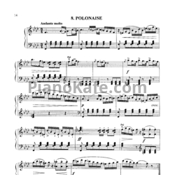 Ноты Михаил Огинский - Полонез №8 фа минор "Траурный" - предпросмотр