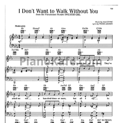 Ноты Barry Manilow - I don't want to walk without you - предпросмотр