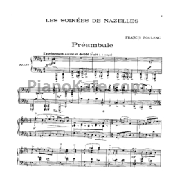 Ноты Франсис Пуленк - Вечера в Назелле (Soirees de Nazelles) - предпросмотр