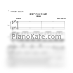 Ноты Abba - Happy New Year (для фортепиано в 4 руки) - предпросмотр