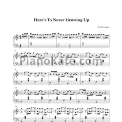 Ноты Avril Lavigne - Here’s to never growing up - предпросмотр